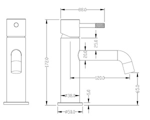 Смеситель для умывальника Boheme Uno 461-WG White Gold