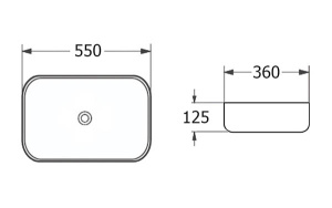 Умывальник Roxen Verdo 570085, 55х36