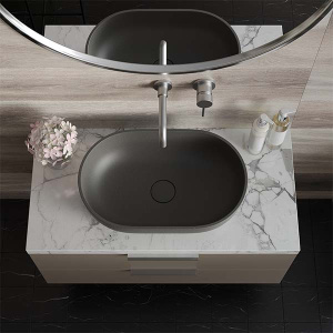 Умывальник Roxen Mary Gray 300165-DG, 55х35, серый