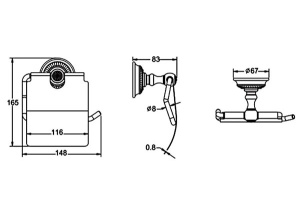 Держатель для туалетной бумаги Rose RG1405Q