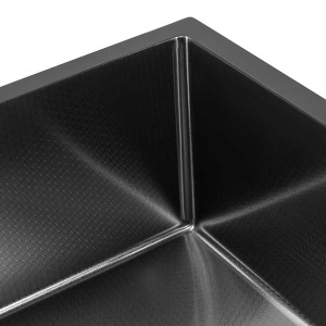 Кухонная мойка Arfeka Eco AR 45 Black PVD Nano Decor / Black PVD Decor Millet Grains, 45х50, черный Nano Decor