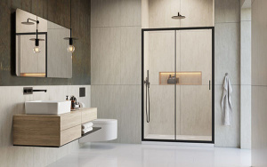 Душевая дверь Radaway Alienta Black DWJ, 100х190, прозрачный