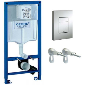 Комплект инсталляции Grohe Rapid SL 38772001 с унитазом Roxen Simple Compact 530120-01 Rimless Soft Close