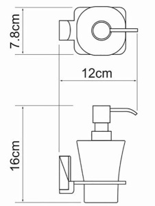 Дозатор для моющих средств Wasserkraft Leine K-5099