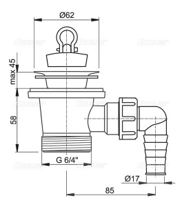 Донный клапан AlcaPlast A31P