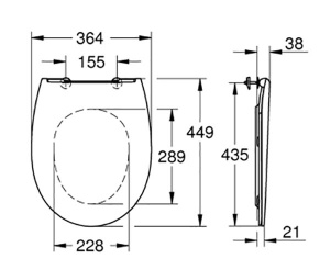 Крышка-сиденье Grohe Bau Ceramic 39898000
