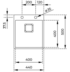 Кухонная мойка TEKA Forlinea RS15 40.40 / 50.40, 44х50, полированный
