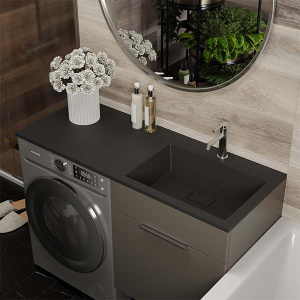 Умывальник Roxen Faber 110 black 30010110R-B / 30010110L-B