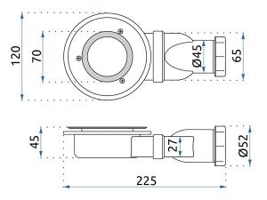 Сифон для душевого поддона Rea WP-02 REA-A8740