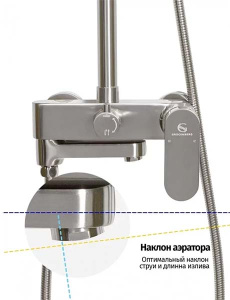 Душевая стойка Grocenberg GB7011 никель