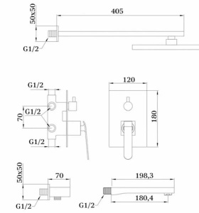 Душевая система Ganzer GZ28065 встраиваемая