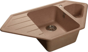 Кухонная мойка GranFest GF-C950E, 93х49, бежевый