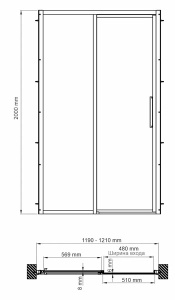 Душевая дверь Wasserkraft Lopau 32S05