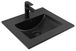 Умывальник Aquanet Flat 50 / 60 / 70 / 80 / 90 / 100 черный матовый, 101х47, черный матовый