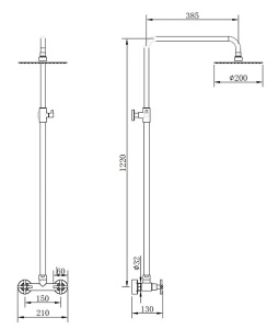 Душевая стойка AV Engineering AVLAM5-B980-045