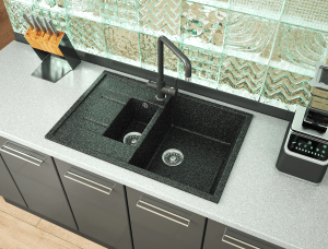 Кухонная мойка GreenStone GRS-21K, 77х50/белый