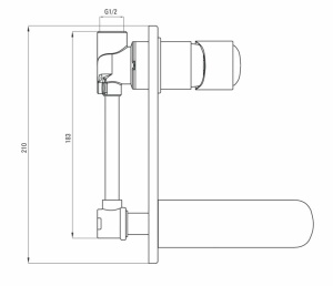Смеситель для умывальника Deante Werbena BCW 054L встраиваемый