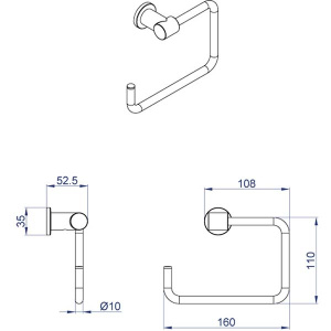 Держатель для туалетной бумаги Azario Forny AZ-88310A