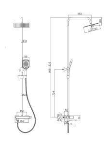 Душевая стойка Ledeme L2473G