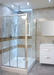 Душевая дверь Omnires Bronx S20A3, 110, прозрачный