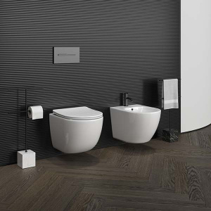 Подвесное биде CeramicaNova Forma CN3010 с донным клапаном