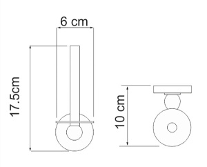 Держатель для туалетной бумаги Wasserkraft Regen K-6997