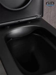 Напольный унитаз Gid Tn2184Bm с сиденьем Soft Close, черный матовый
