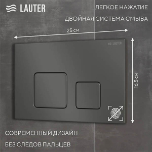 Кнопка для инсталляции Lauter 219700F, оружейная сталь