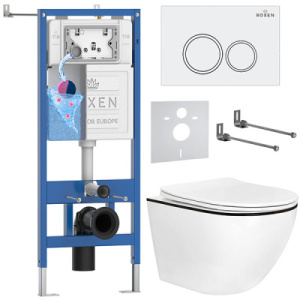 Комплект инсталляции 6 в 1 Roxen StounFix Dual Fresh 964631 с аромадозатором, белый