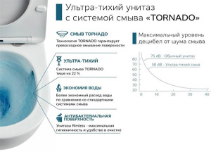 Подвесной унитаз CeramaLux TR5171 безободковый