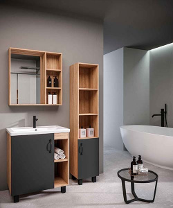 Пенал Grossman Флай 30 дуб сонома / серый