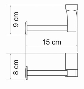 Держатель для полотенец Wasserkraft Leine K-5096 / K-5096WHITE, хром