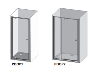 Душевая дверь Ravak Pivot PDOP1 / PDOP2 профиль черный, 90х190, Transparent