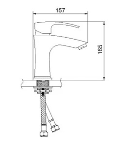 Смеситель для умывальника Gerhans K11014B