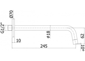 Излив Paffoni Light ZBOC046NO