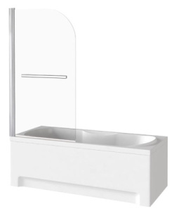 Душевая шторка на ванну Good Door SCREEN H-HT-80-C-CH, 80х140, прозрачный
