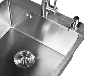 Кухонная мойка Wisent WGS-35050+WW405A+W302644 с коландером и дозатором