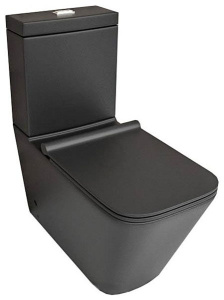 Напольный унитаз Gid Tr2170BM / Tr2170BL с сиденьем Soft Close, черный глянцевый