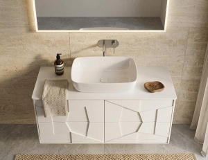 Умывальник Canterno Самора 540 прямоугольник Solid Surface