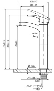 Смеситель для умывальника Ahti Savo SV202001
