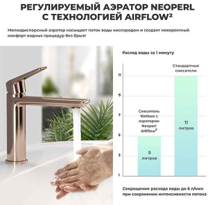 Смеситель для умывальника Wellsee Icon for life 182304000