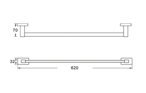 Держатель для полотенец Shevanik SG5617G