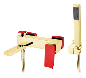 Смеситель для ванны Boheme Q 143-GR.2 Gold Red
