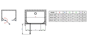 Душевая дверь Radaway Nes DWJS, 130х200, прозрачный