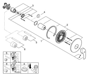 Смеситель встраиваемый Grohe Eurosmart 33556002 (1 функция)