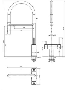 Смеситель для кухонной мойки Grocenberg GB4098GO / GB4098MG под фильтр, золото