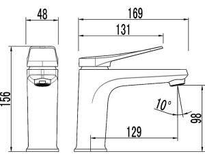 Смеситель для умывальника Lemark Bronx LM3706BL