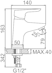 Смеситель для умывальника Ledeme L1060-2