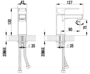 Смеситель для умывальника Lemark Plus Grace LM1506C