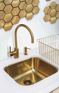 Кухонная мойка Omoikiri Omi 43-U/I-LG / 53-U/I-LG Ultra, 43х42, светлое золото